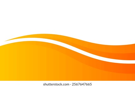 orange and white business wave banner background. overlapping vector waves background.