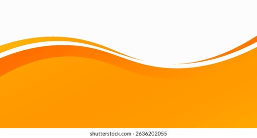 orange and white business wave banner background. overlapping vector waves background.