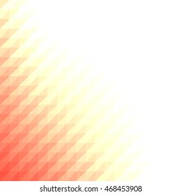 Orange and white checkered squares background. Triangles.
