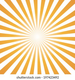 orange and white color burst background. Vector illustration