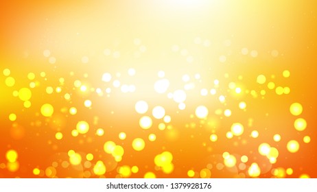 Orange and White Defocused Lights Background Illustrator
