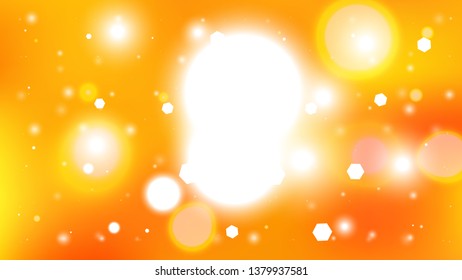 Orange and White Defocused Lights Background Vector Graphic