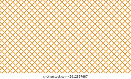Orange and white diagonal background. Plaid checkered seamless pattern.