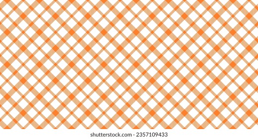 Patrón sin soldadura de diagonal blanca naranja. Patrón de tela retro trenzado. Diseño de moda vintage sin fisuras vectoriales.