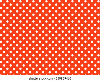 Orange White Dots Pattern