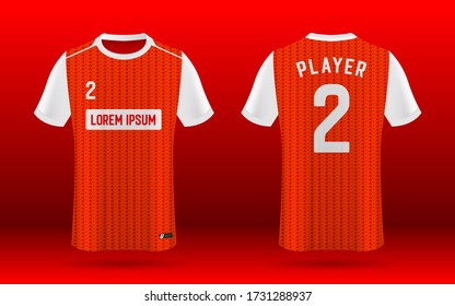 orange and white football team jersey template