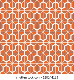 orange and white  geometric pattern, background vector.
