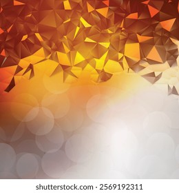 Orange and White Geometric Polygon Background Vector