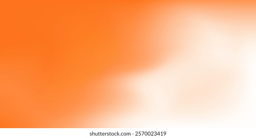 Orange and White Gradient Background with Smooth Color Transition. Perfect for autumn or fall, thanksgiving, halloween designs. Cozy orange backdrop.