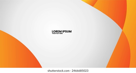 Formas geométricas de degradado naranja y blanco