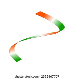 orange white green flag gradient ribbon vector eps