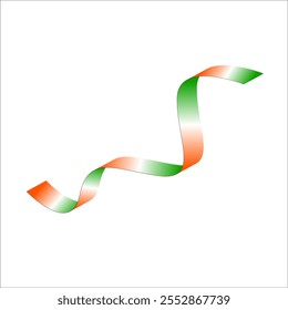 orange white green flag gradient ribbon vector eps
