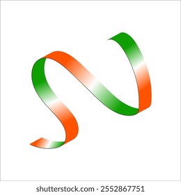 eps de vetor de faixa de gradiente de sinalizador verde branco laranja