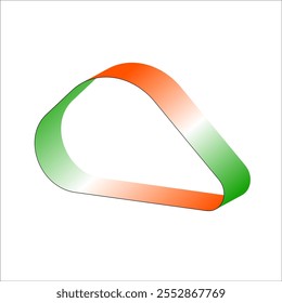 Naranja Blanco Verde Bandera Gradiente Cinta Vector EPS
