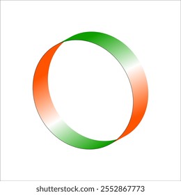 orange white green flag gradient ribbon vector eps