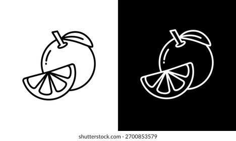 Orange White Icon Set Design