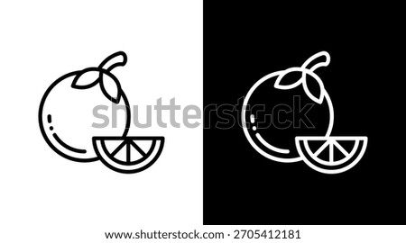 Orange White Icon Set Design