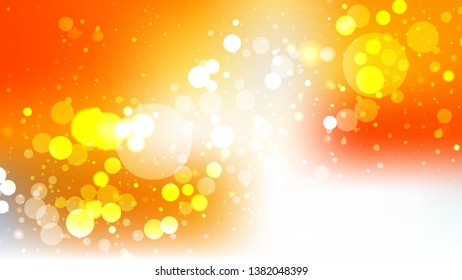 Orange and White Lights Background Vector Illustration
