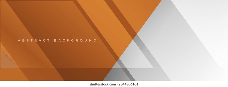 Orange and white modern abstract wide banner with geometric shapes. White and orange vector illustration abstract background. Vector illustration