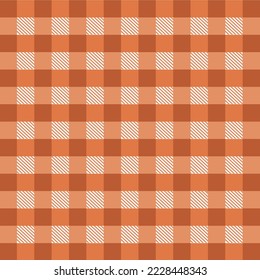 Orange and white modern tartan plaid Scottish seamless pattern.Textures are tartan, plaid, tablecloths, clothes, shirts, dresses, paper, bedding, blankets and other textile products.