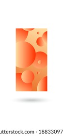 Orange, white. Neon, fluid poster illustration with abstract texture, trendy wallpaper. Art for design project as background for invitation or greeting cards, flyer, poster or presentation.