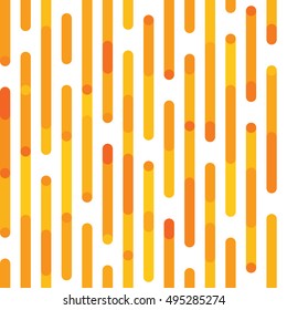 Orange and white pattern. Vector seamless orange and white pattern with irregular lines and rounded corners. Parallel vertical lines. Pattern background. Abstract pattern. Autumn halloween pattern