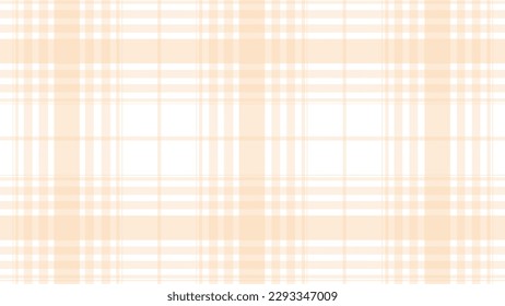 Orange and white plaid fabric texture on a white background