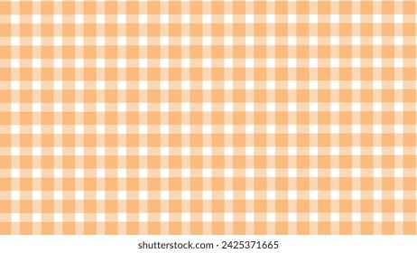Fondo de textura de tela a cuadros naranja y blanco	