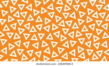 Orange and white seamless geometric triangle pattern