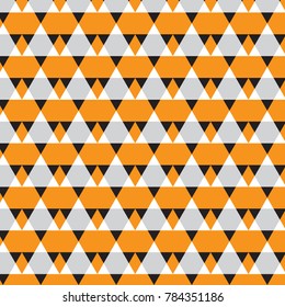 orange white silver triangle overlapped pattern black background vector illustration image