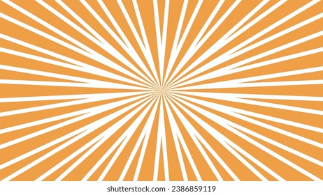 Orange and white sunburst background