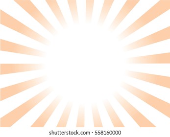 orange and white Sunburst Pattern. Sunburst background.  Vector illustration.