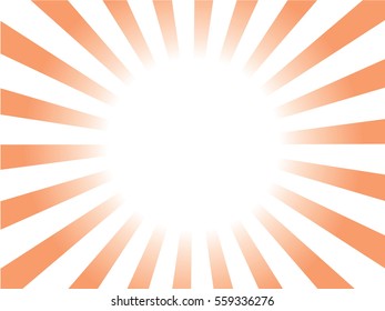 orange and white Sunburst Pattern. Sunburst background.  Vector illustration.