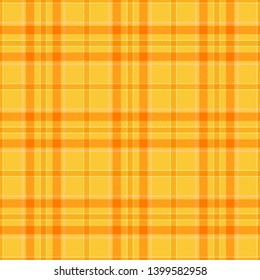 Orange and  White    Tartan  Plaid  Seamless Pattern Background. Flannel  Shirt Tartan Patterns. Trendy Tiles Vector Illustration for Wallpapers.
