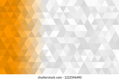 Orange, White triangular low poly, Mosaic pattern Background, Vector illustration graphic, Creative Origami style with gradient