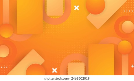 Fondo de degradado geométrico abstracto simple minimalista de Vector naranja y blanco. Fondo Abstractas de las Formas de gradiente para la presentación, informe de negocios, tarjeta, Anuncio, cartel