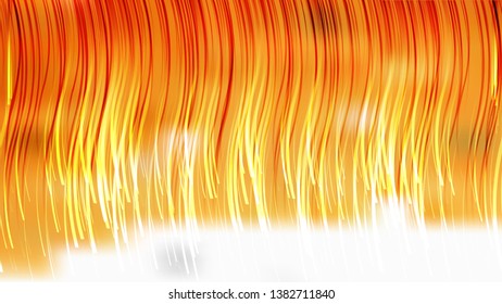 Orange and White Vertical Wavy Striped Lines Background Vector Art