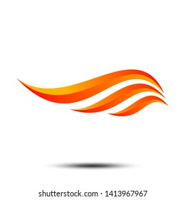 Orange Wings Icon Vector Logo Template. Illustration Design. Vector EPS 10.