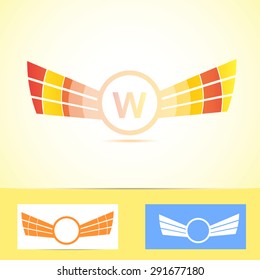 Orange wings logo w letter
