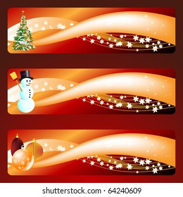 Orange winter banners