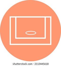 Orange womans wallet, illustration, vector on a white background.