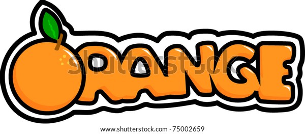 orange word stock vector royalty free 75002659 orange word