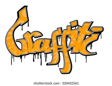 Orange Word Graffiti Stock Vector (Royalty Free) 320432561 | Shutterstock