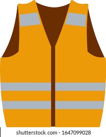 Orangefarbene Arbeitskleidung mit Streifen. Gelbes Reflektionskap. Element der Uniform des Builders und des technischen Personals