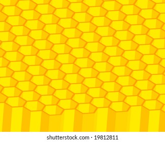 orange and yellow 3d honeycomb background
