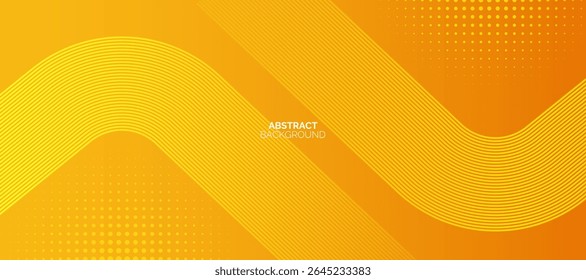 Fundo abstrato laranja e amarelo. Padrão mínimo. Linhas geométricas de gradiente vibrante. Design moderno.