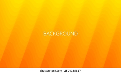 Orange and yellow abstract background with sharp wavy lines and gradient transition, dynamic flame shape. Inclined bends