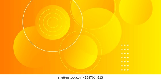 Orange and yellow abstract gradient background with rounded shapes pattern design background vector illustration. Perfect for modern projects basktop wallpaper banner poster business poster art .