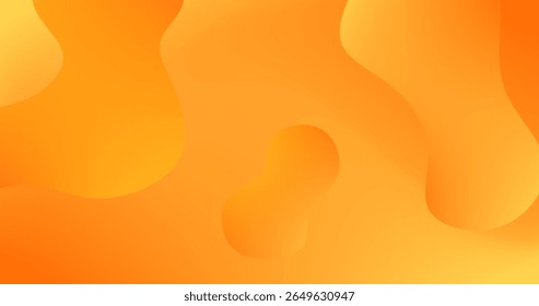 Naranja Amarillo Abstractas Gradiente de fondo con Formas líquidas Ilustración vectorial Diseño fluido