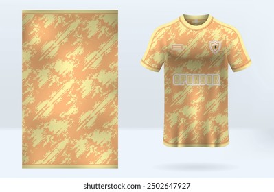 Orange yellow abstract pattern jersey design